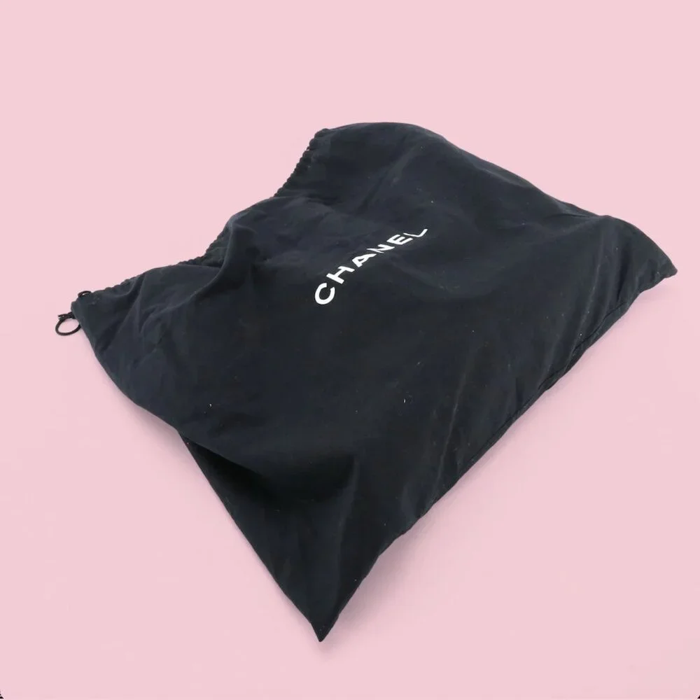 Chanel Black Calfskin Stitched Archi Chic Large Shopping Tote